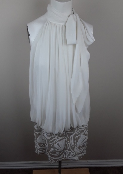 Cache Dresses & Skirts - Cache Sleeveless Blouson Dress Size Medium